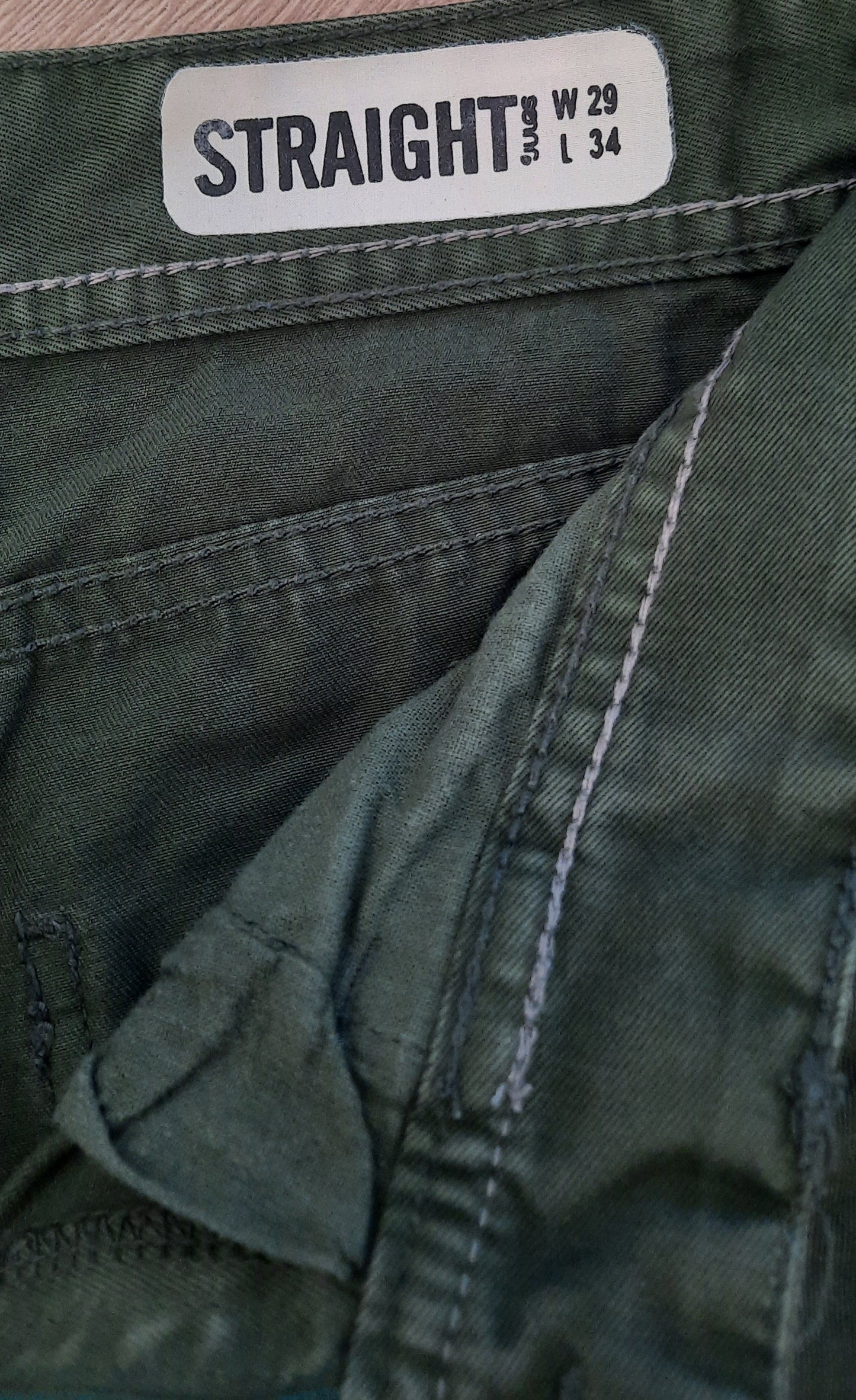 Pantalon droit vert