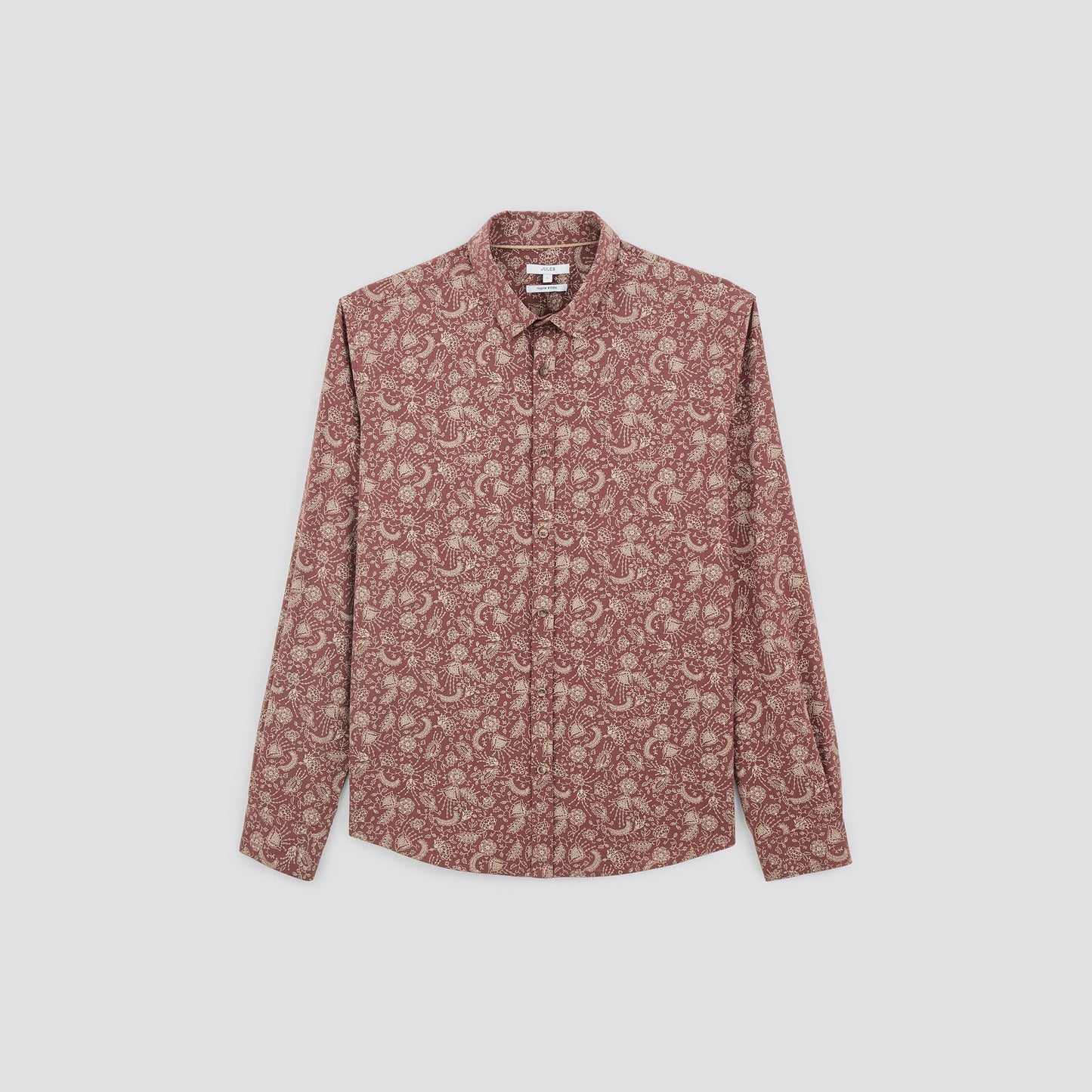 Chemise regular imprimé fleur coton