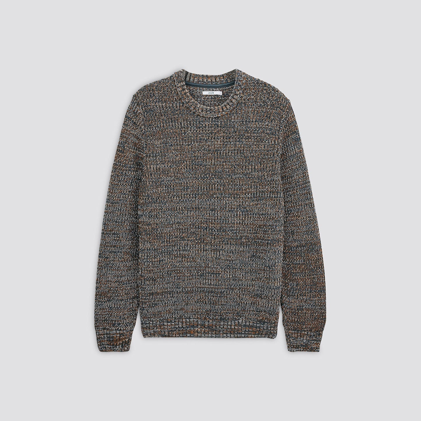 Pull col rond multicolore