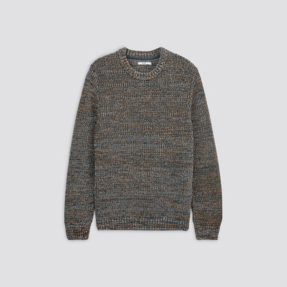 Pull col rond multicolore