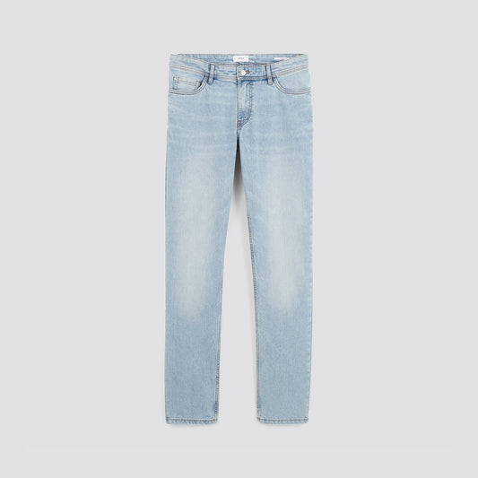 Jean straight en coton et polyester recyclés