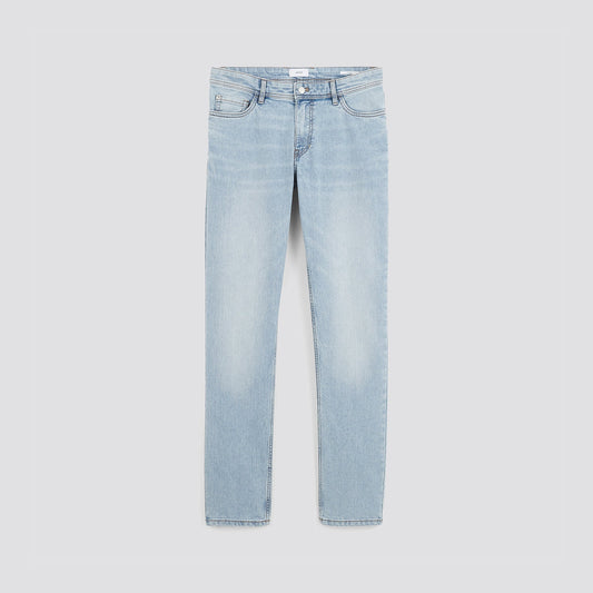 Jean straight en coton et polyester recyclés