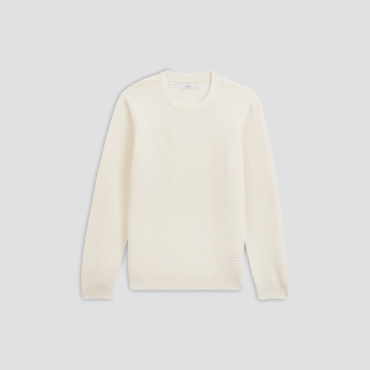 Pull col rond maille fantaisie