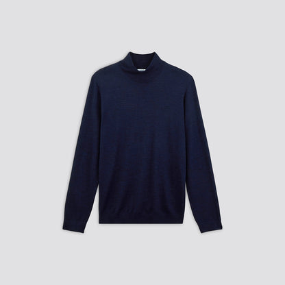 Pull col cheminée mérinos