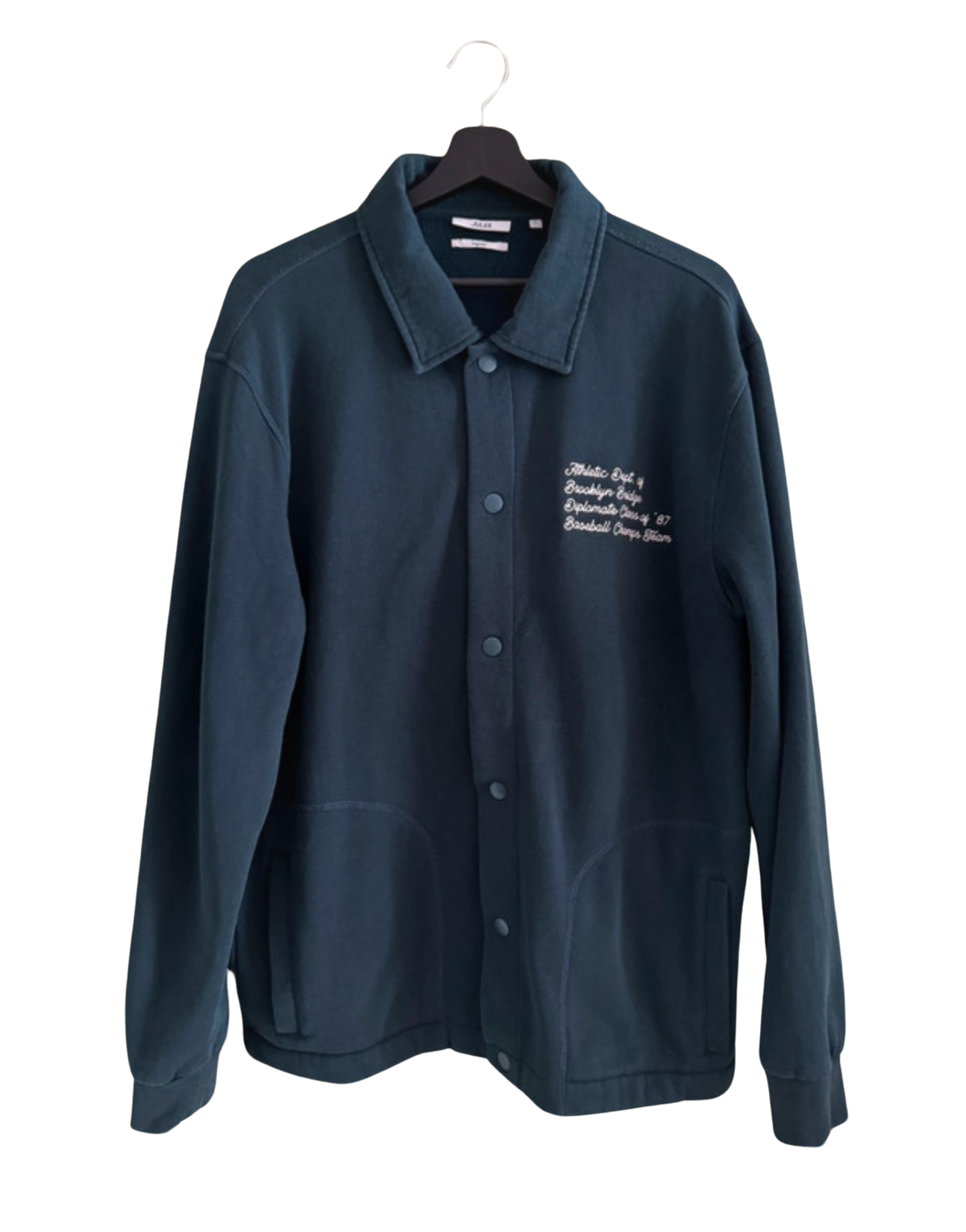 Sweat boutonné brodé