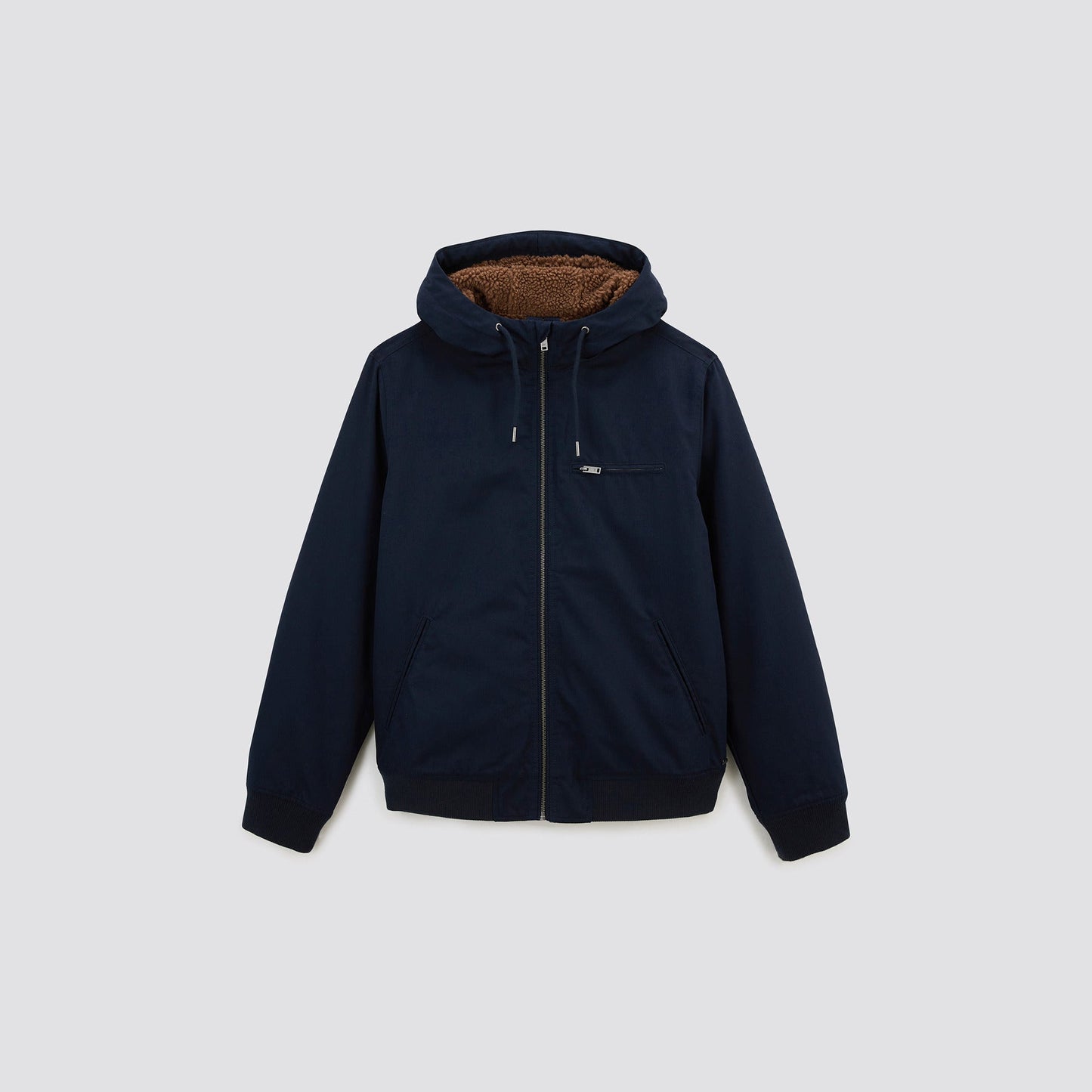 Blouson à capuche doublé en sherpa