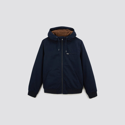 Blouson à capuche doublé en sherpa