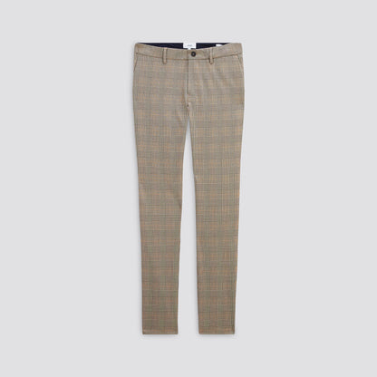 Pantalon slim chino à carreaux prince de Galles