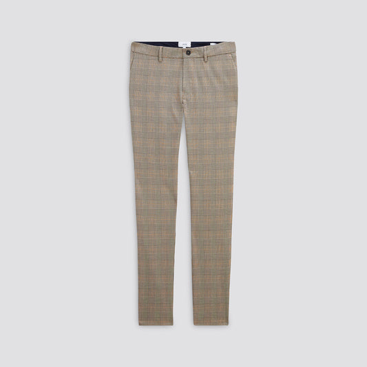 Pantalon slim chino à carreaux prince de Galles