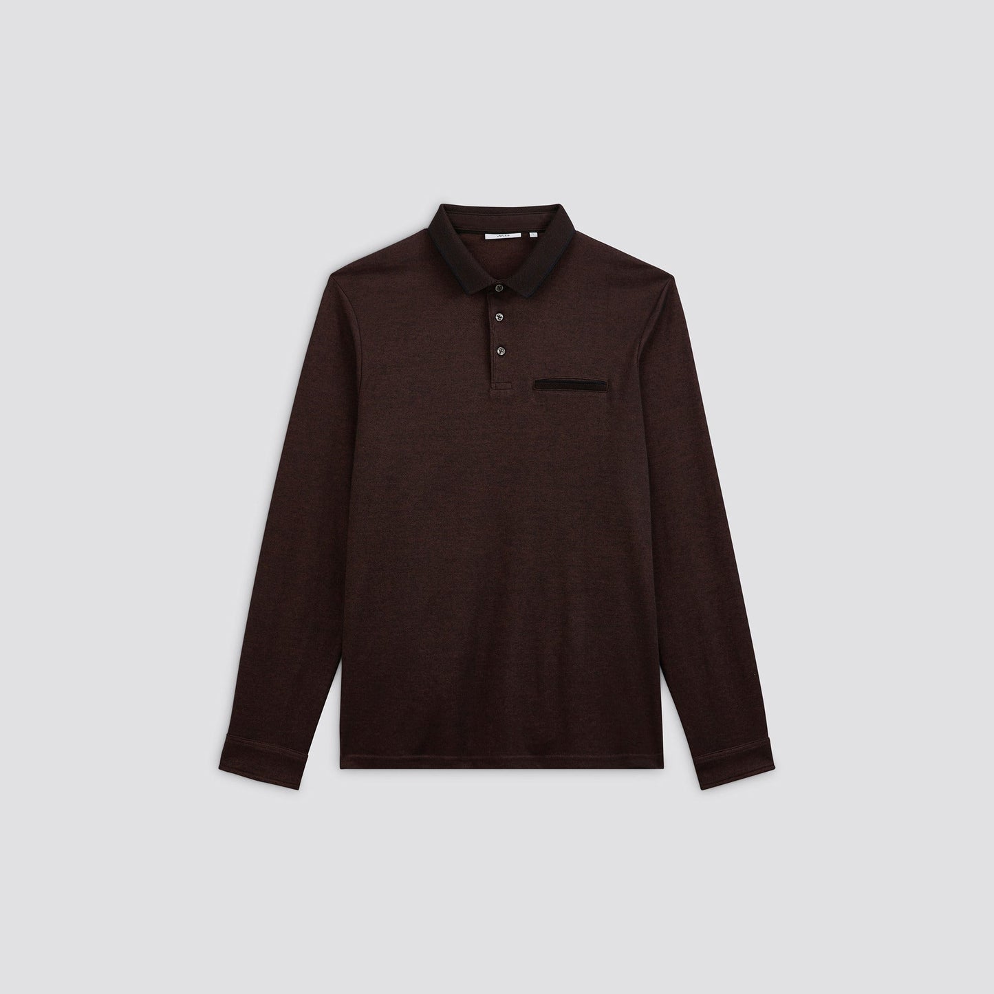 Polo manches longues jacquard