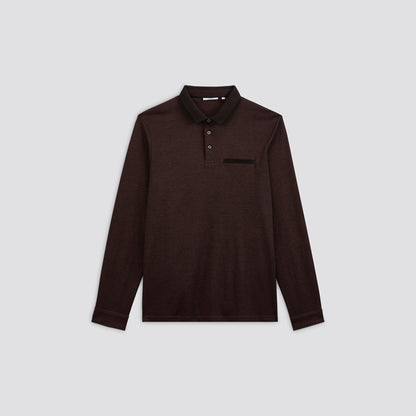 Polo manches longues jacquard
