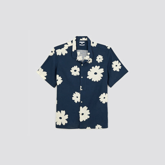 Chemise hawaienne imprimée viscose lin