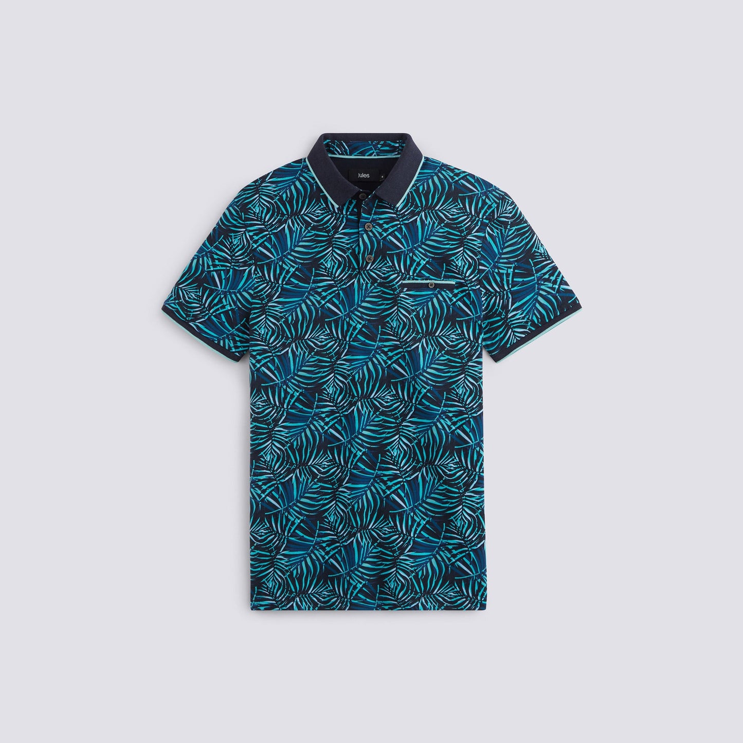Polo à manche courtes imprimé tropical