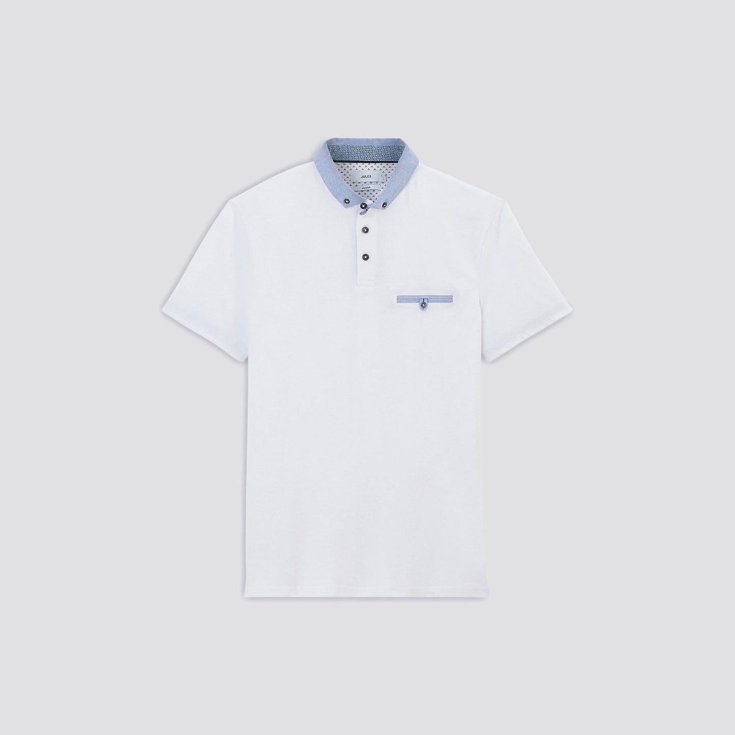 Polo manches courtes piqué en coton recyclé