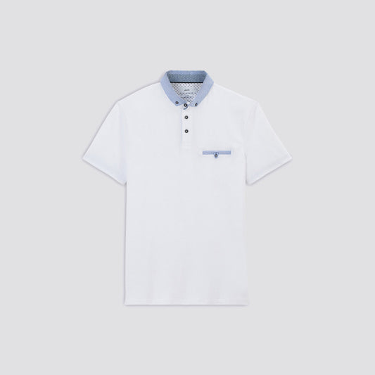 Polo manches courtes piqué en coton recyclé