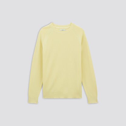 Pull à col rond en maille gaufrée