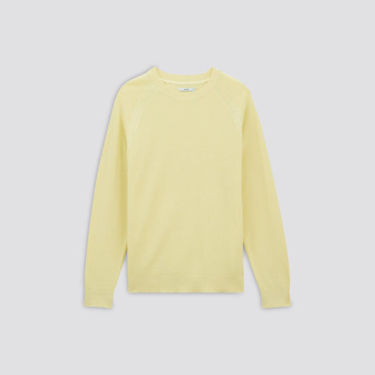 Pull à col rond en maille gaufrée