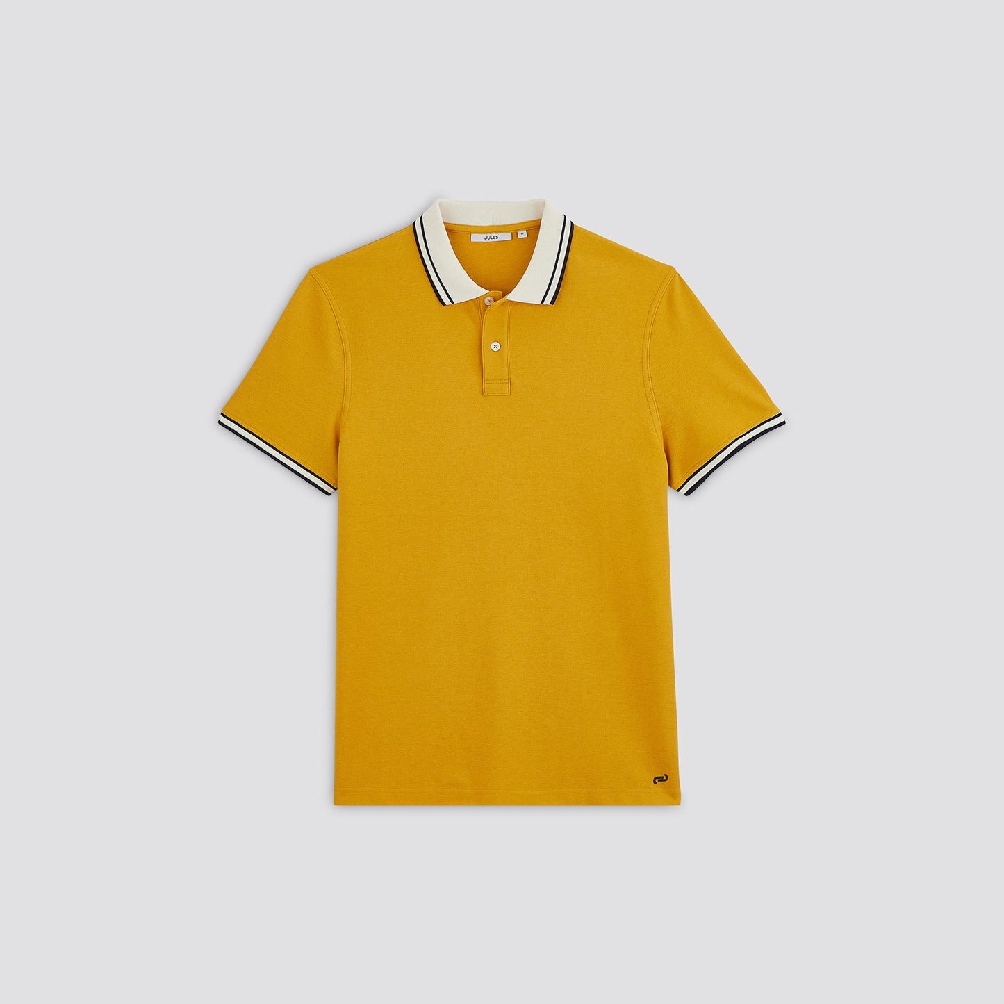 Polo manches courtes pique col contrasté