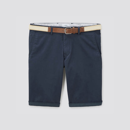 Bermuda chino uni avec ceinture