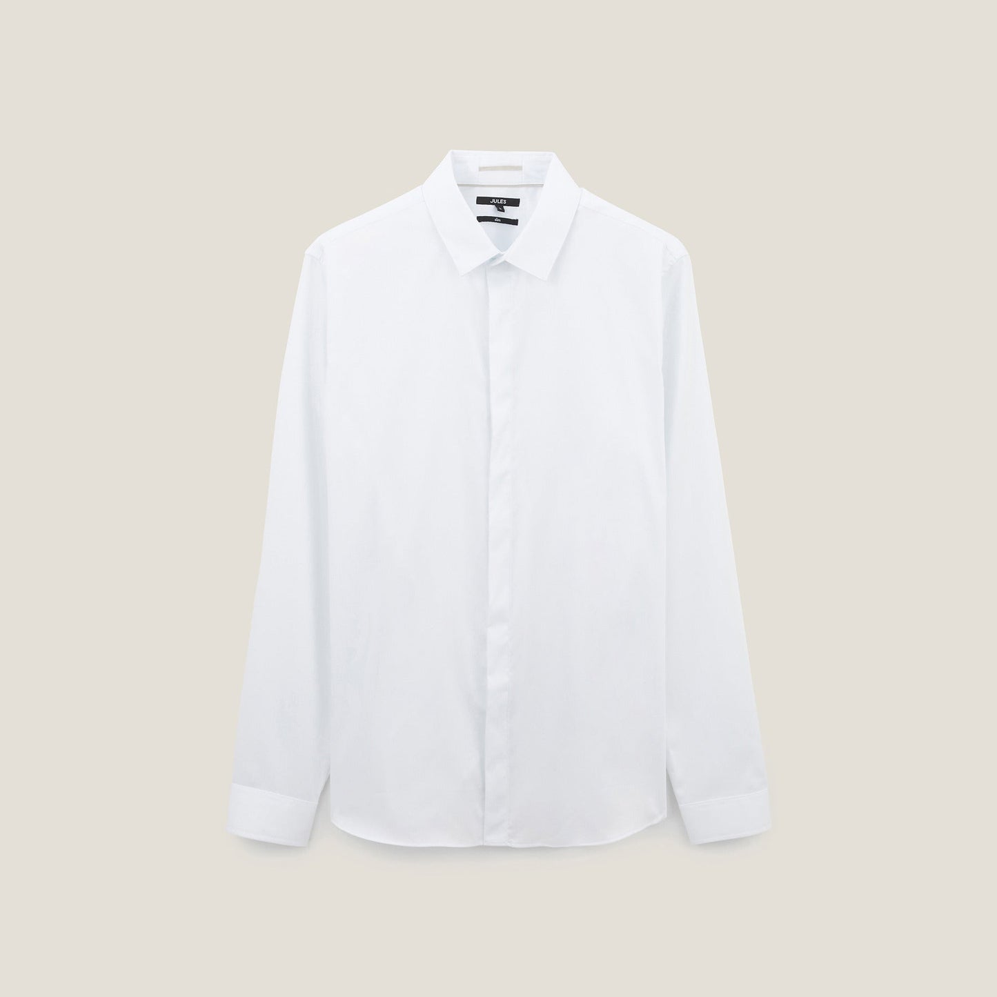Chemise slim unie coton biologique satin