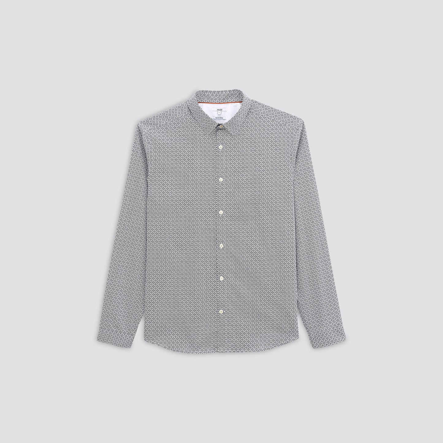 Chemise regular imprimé géométrique coton