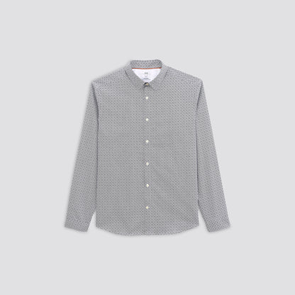 Chemise regular imprimé géométrique coton