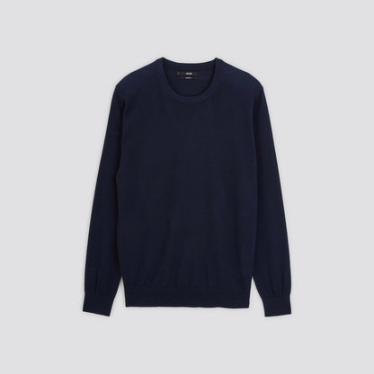 Pull à col rond en laine mérinos