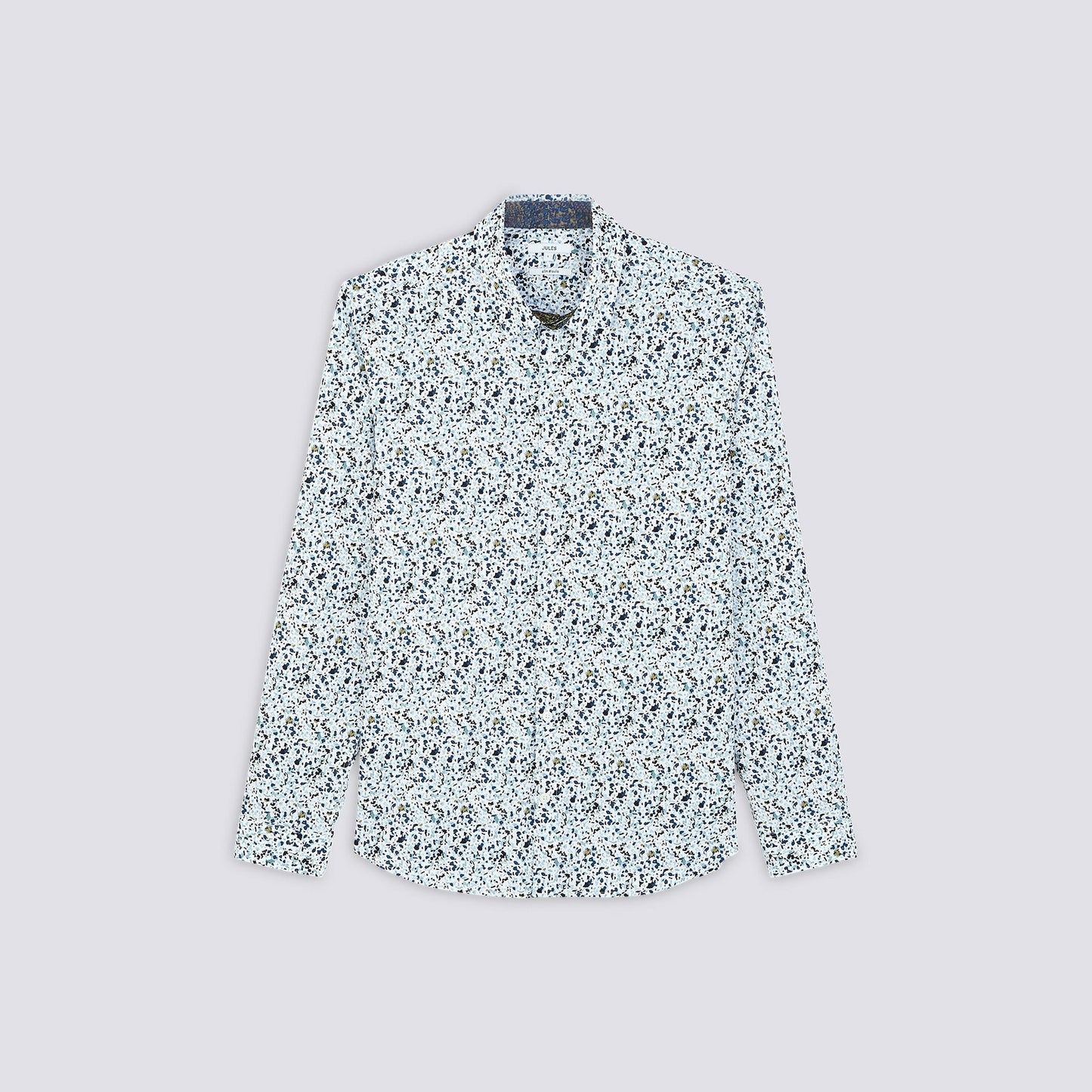 Chemise slim imprimé motif tâche coton