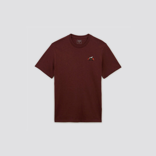 Tee shirt matière reliéfée broderie poitrine