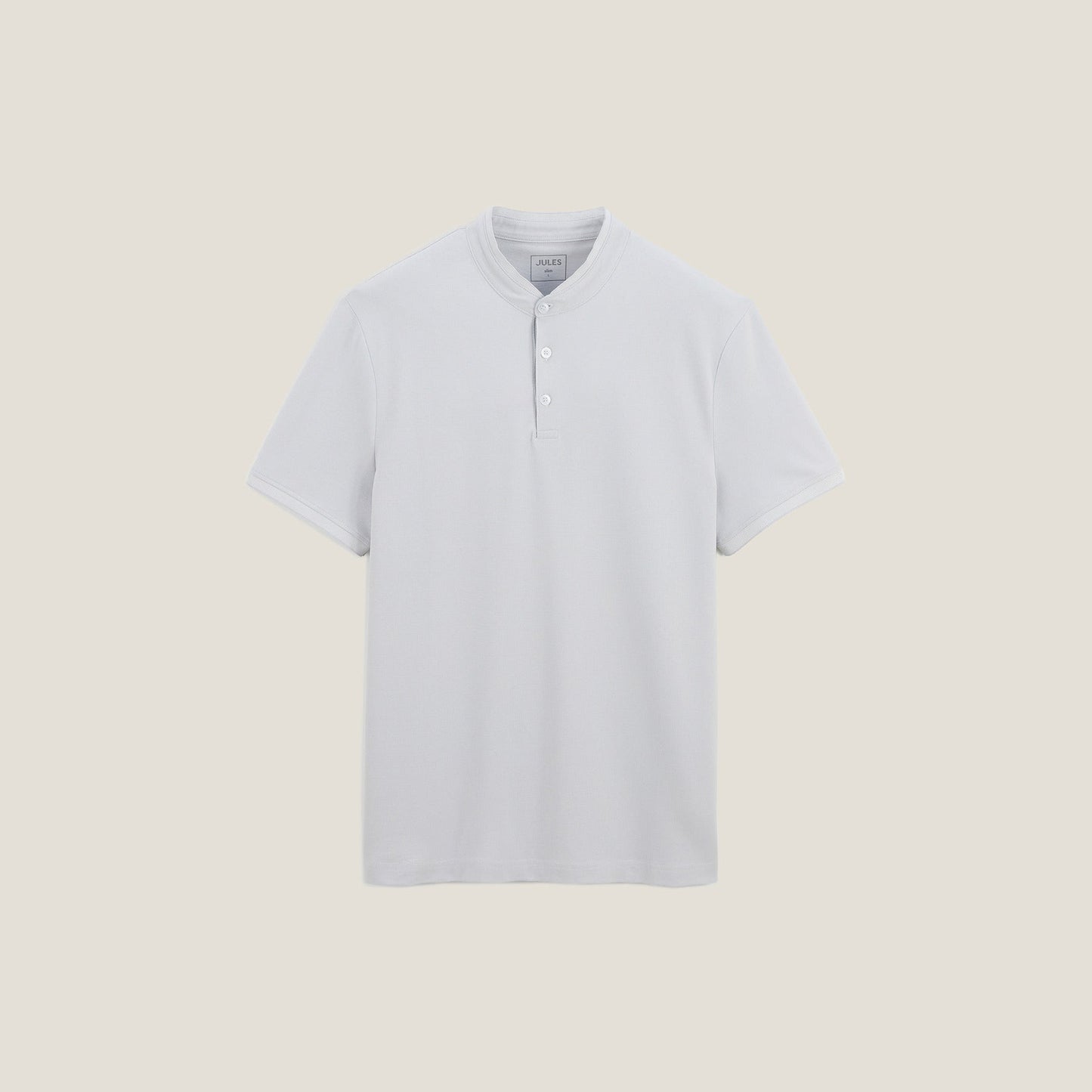 Polo manches courtes piqué col mao