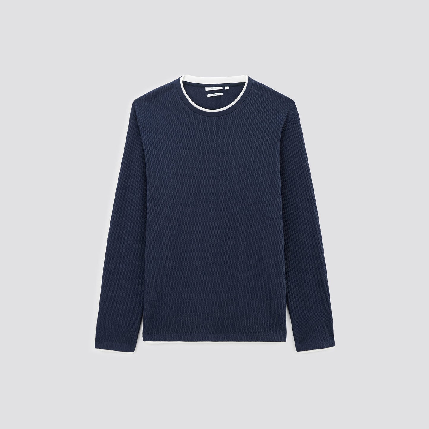 Tee shirt double col matière fantaisie