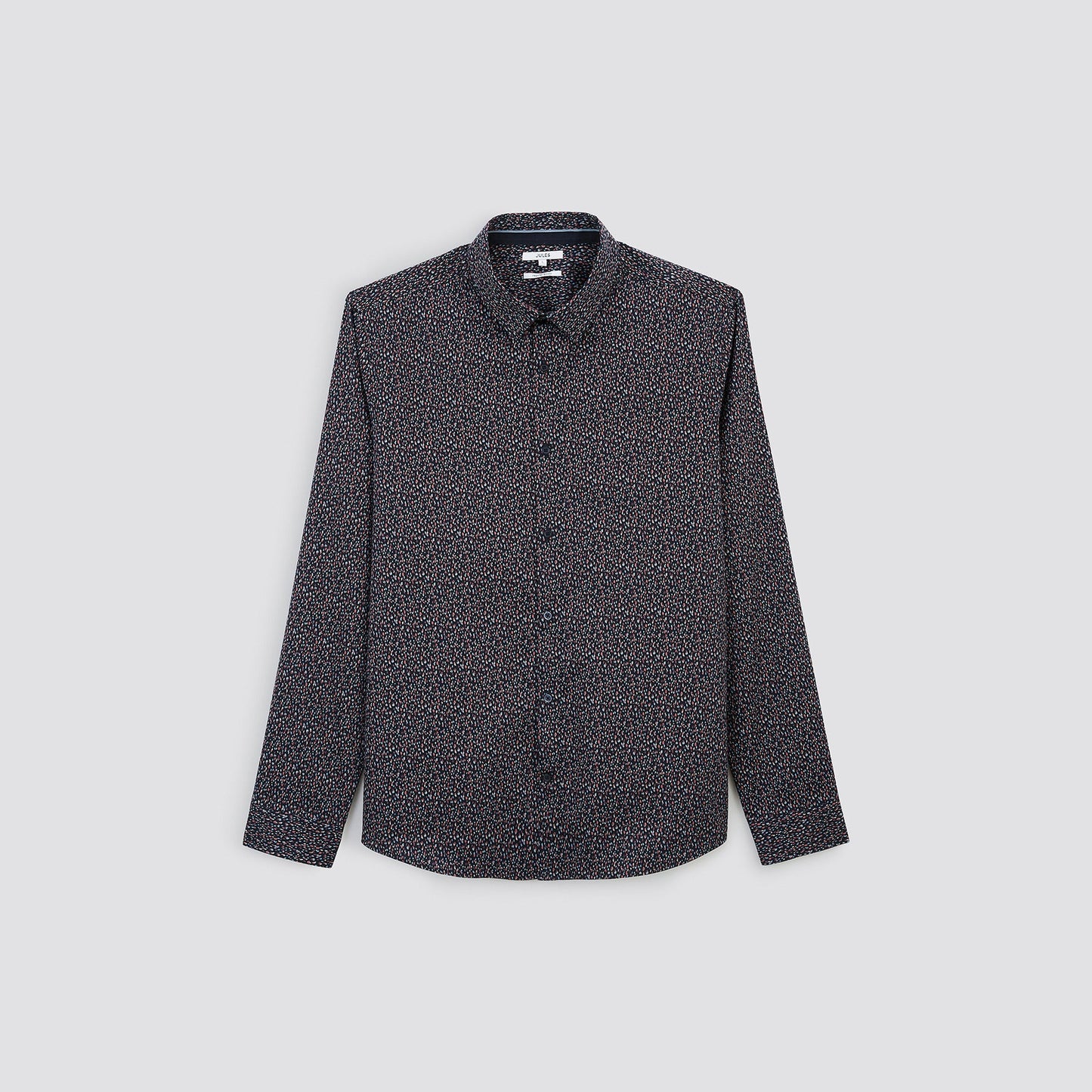 Chemise regular imprimé micro geo coton