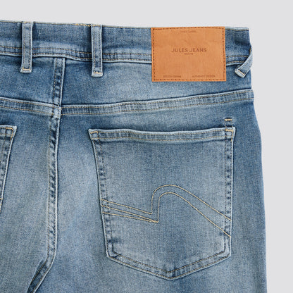 Jean straight 3 longueurs en coton recyclé