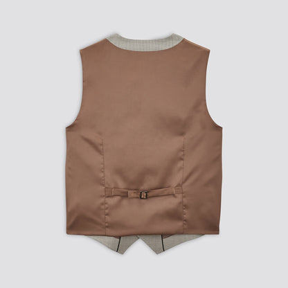 Gilet de costume slim motif pied de puce