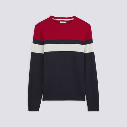 Pull col rond colorblock