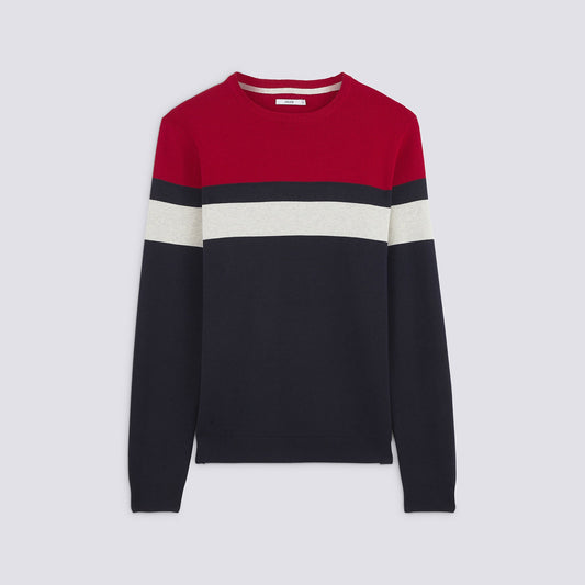 Pull col rond colorblock