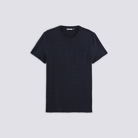 Tee shirt col rond jacquard