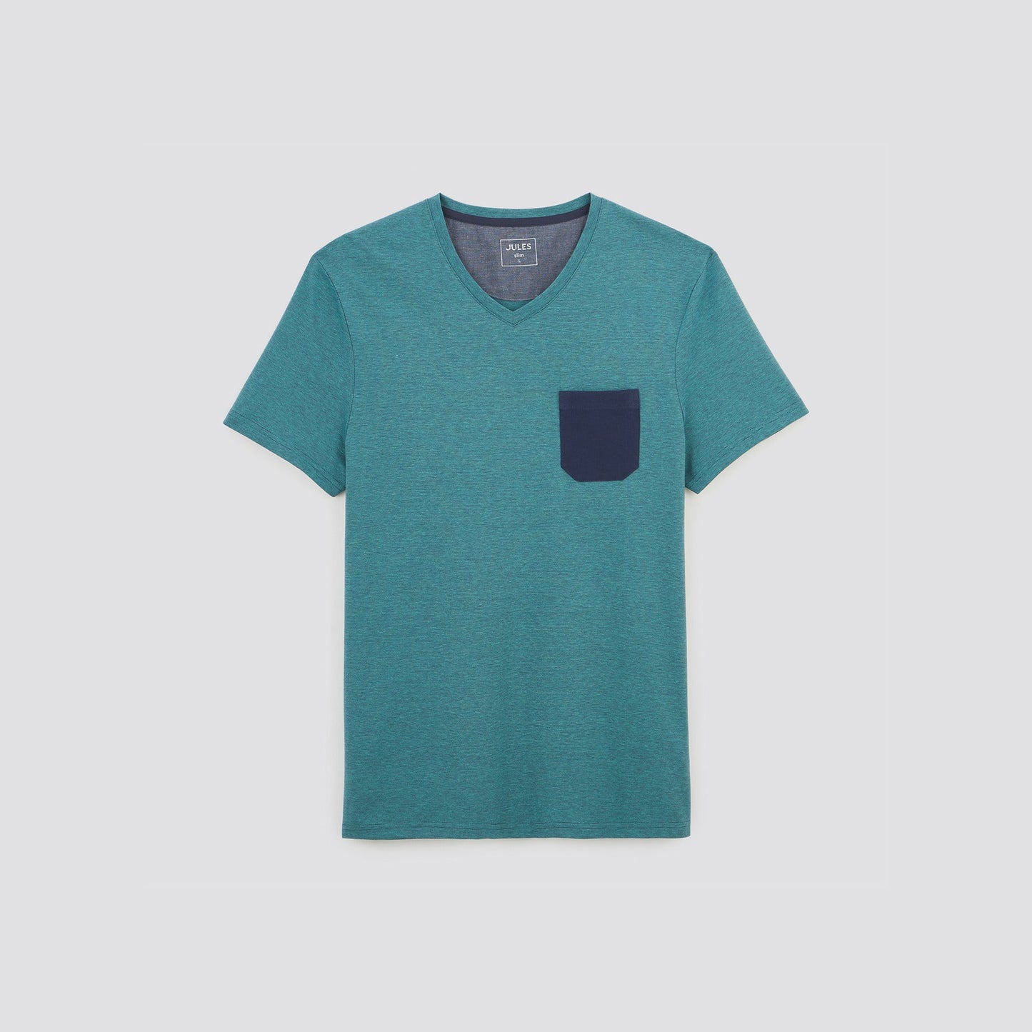 Tee shirt col V matière fantaisie
