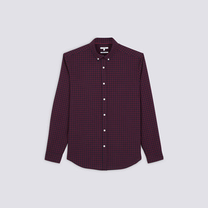 Chemise regular à carreaux avec coudière