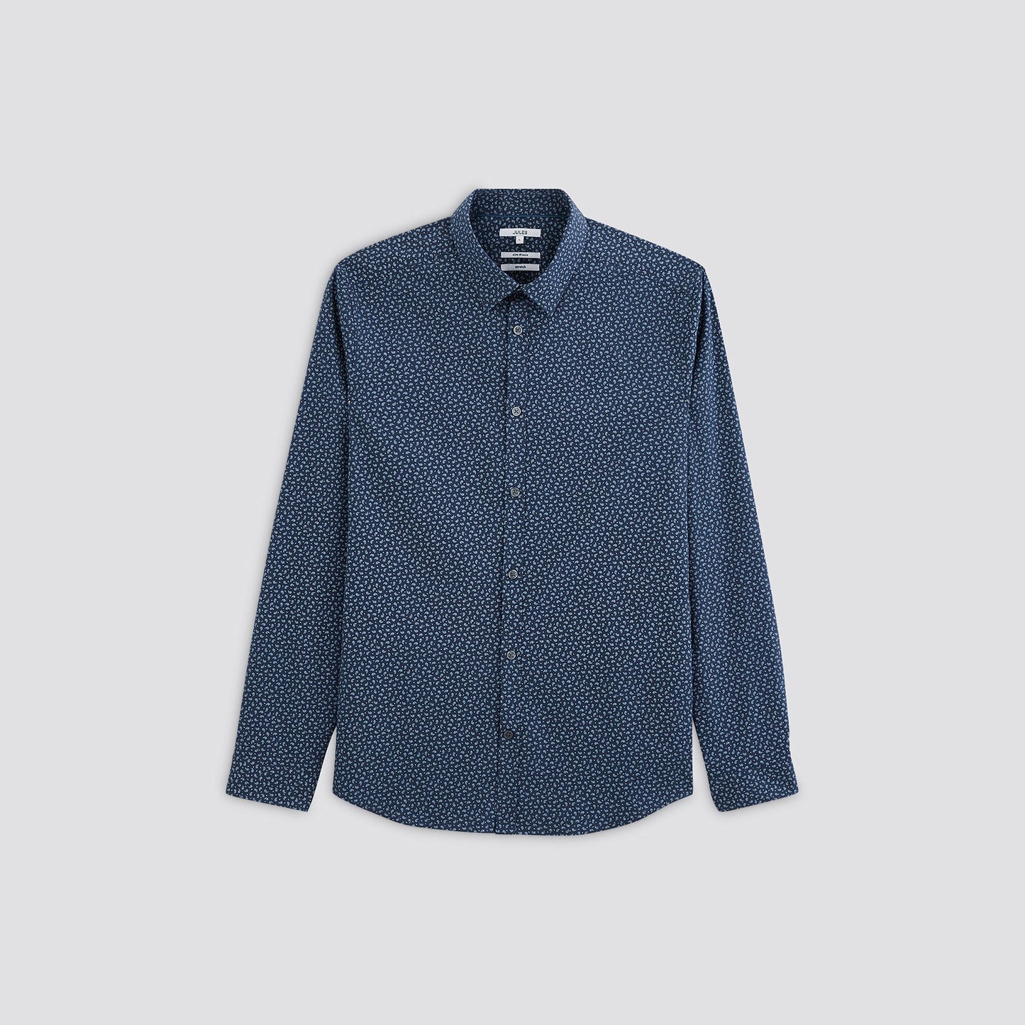 Chemise slim imprimé géométrique coton