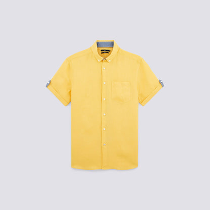 Chemise manches courtes regular lin