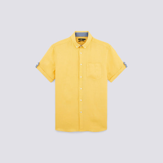 Chemise manches courtes regular lin