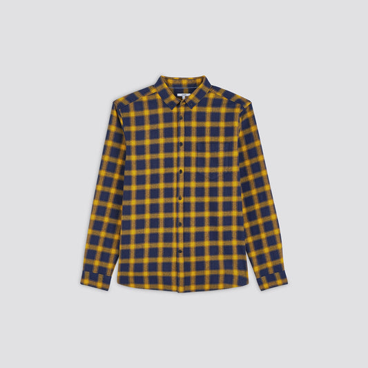Chemise regular à carreaux coton biologique