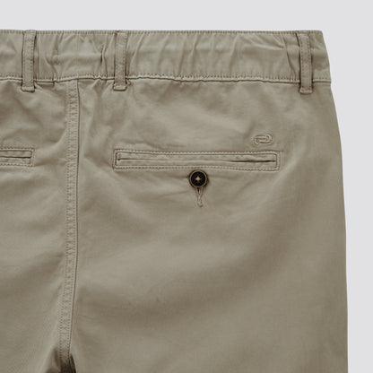 Pantalon chino slim lavé taille élastiquée