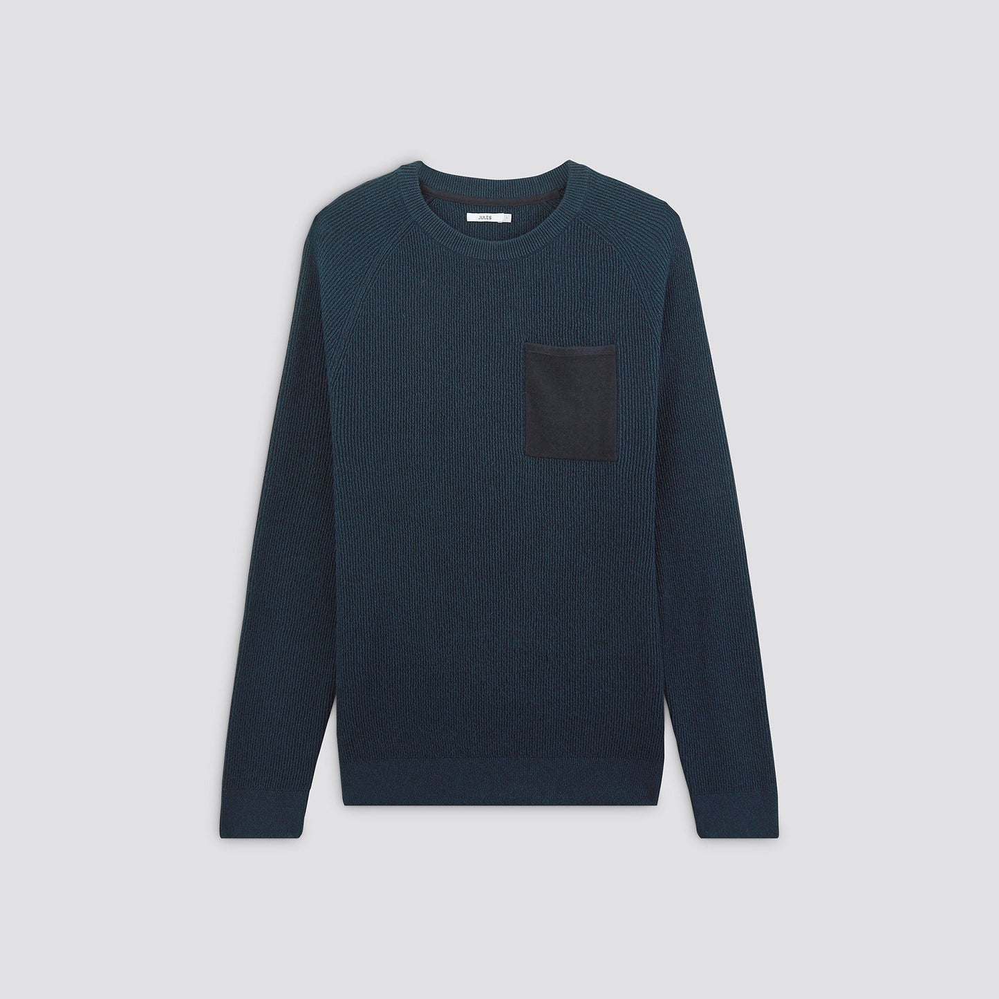 Pull col rond à cotes