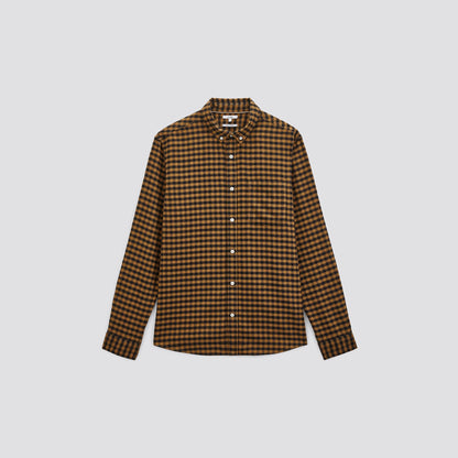 Chemise regular imprimé carreau coton recyclé
