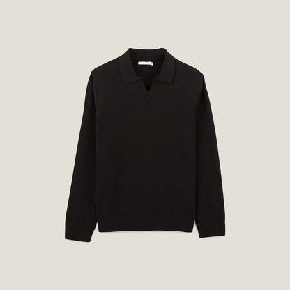 Pull col polo resort manches longues