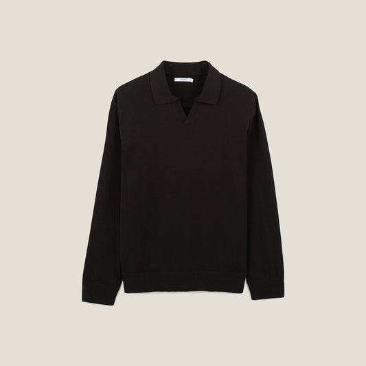 Pull col polo resort manches longues