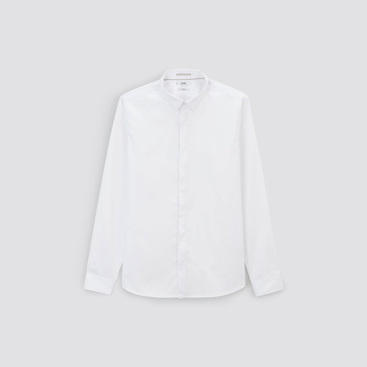 Chemise slim unie coton biologique satin
