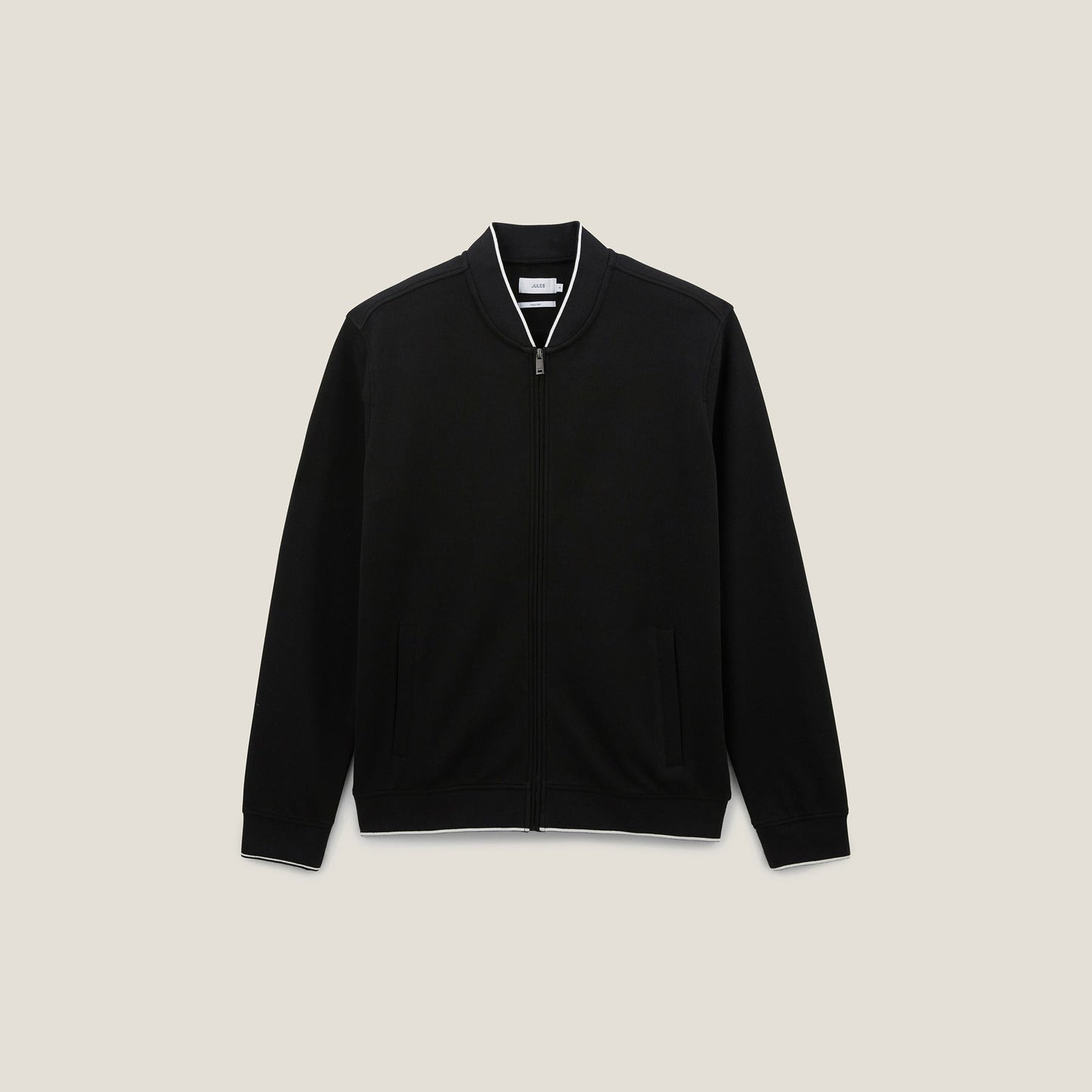 Veste zippée en maille uni texturée